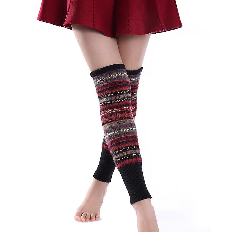 Women Set Of 3 Wool Knit Leg Warmer Boot Warmer