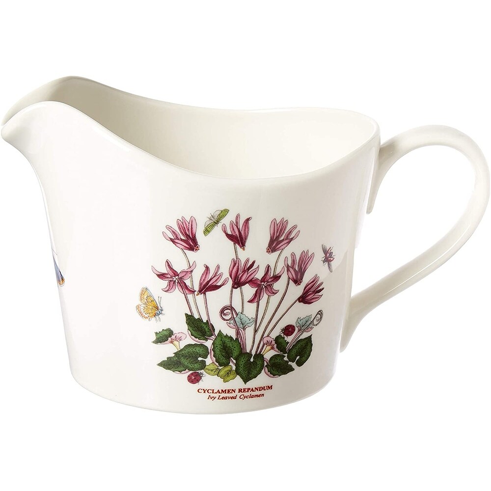 Portmeirion Botanic Garden Sauce Jug   Ladle (Cyclamen)