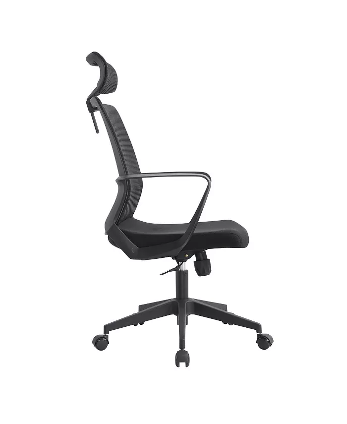 Simplie Fun Sunriver Swivel Adjustable Height Office Chair Black Wengue