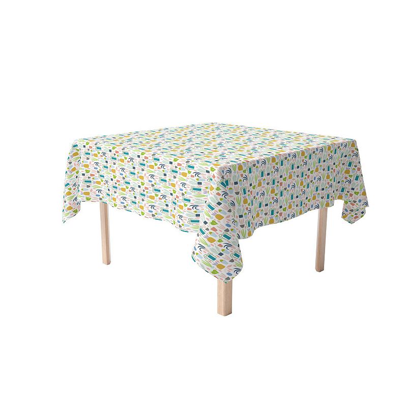 Square Tablecloth， 100% Polyester， 70x70， Houseplant Collection