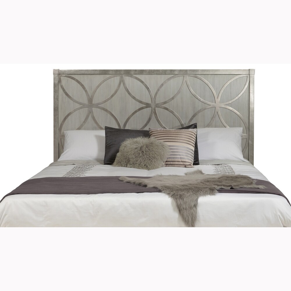 Biscayne Retro Modern Silver Leaf Headboard