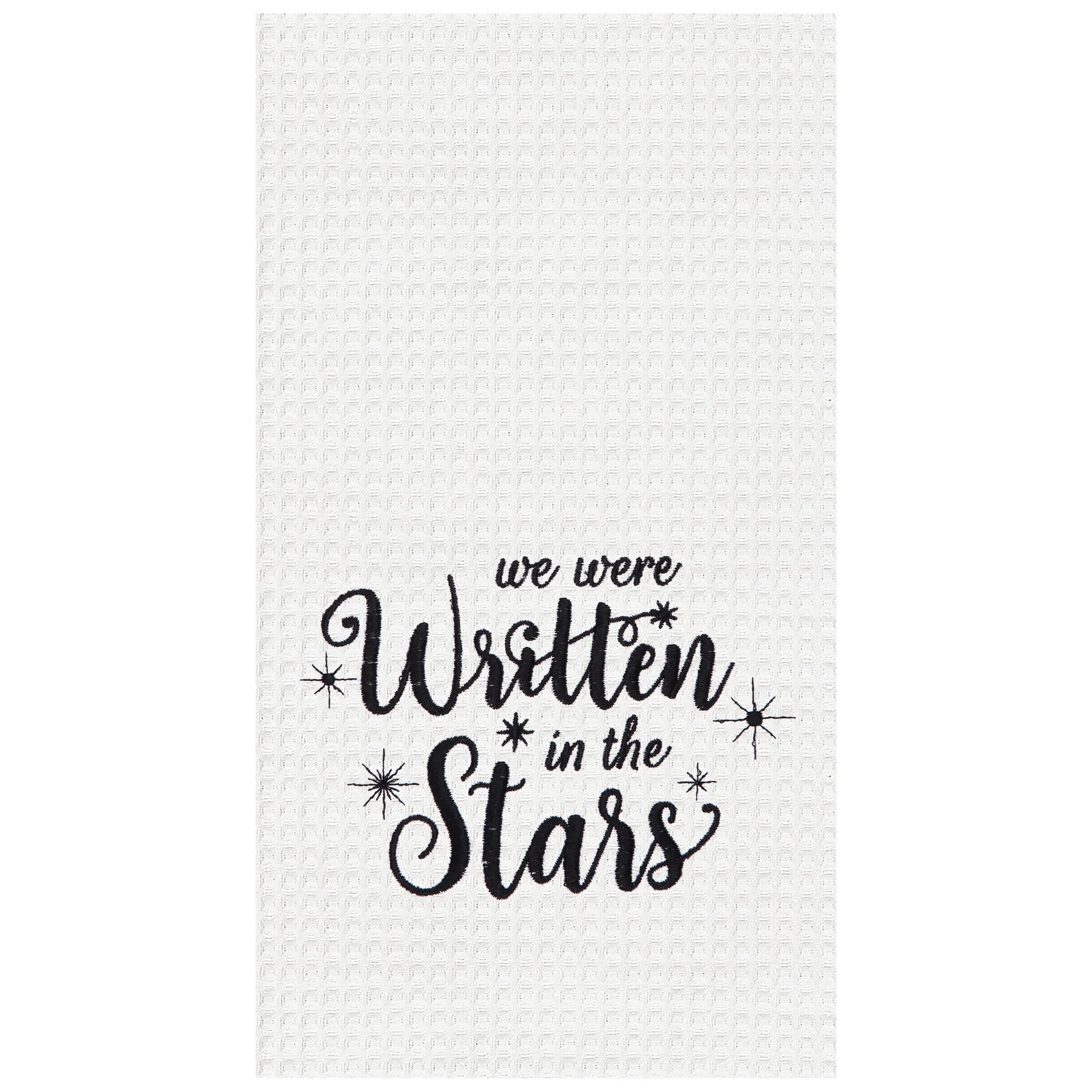 Written In The Star's Embroidered Waffle Weave Cotton Kitchen Towel