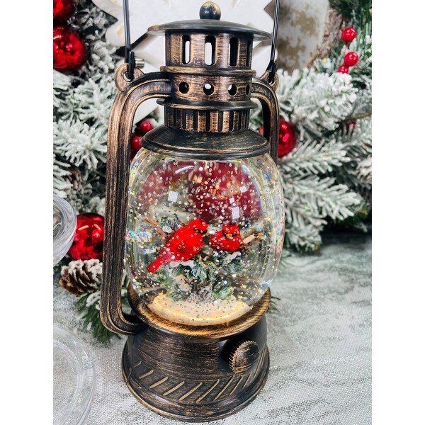 Cardinals Snow Lantern 8