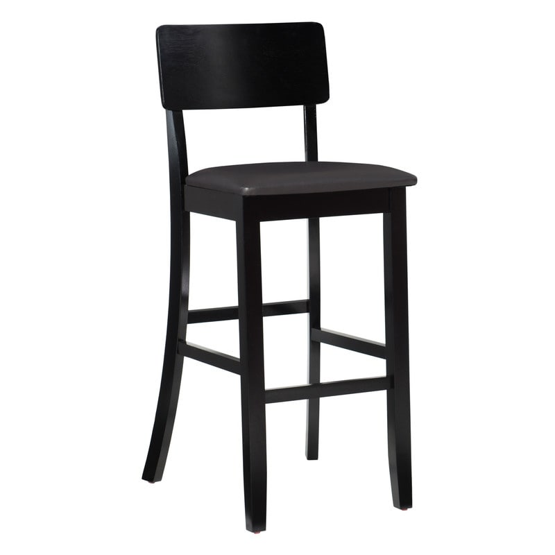 Linon Lovell Black Stationary Bar Stool   N/A