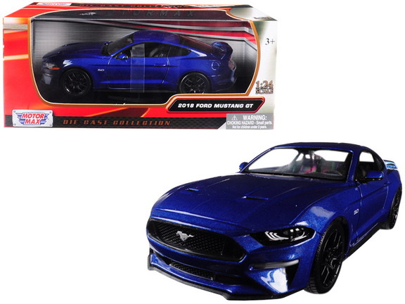 Motormax 2018 Ford Mustang GT 5.0 Blue with Black ...