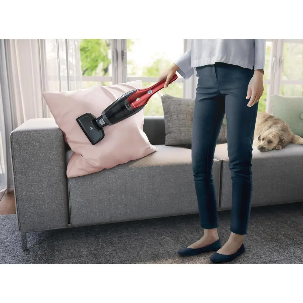 Electrolux EHVS3510AR Ergorapido Pet Bagless， Cordless， with Detachable Handset in Red Stick Vacuum