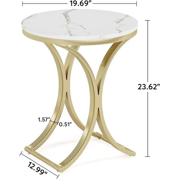 Side Table Small C End Table Modern Round Coffee Table