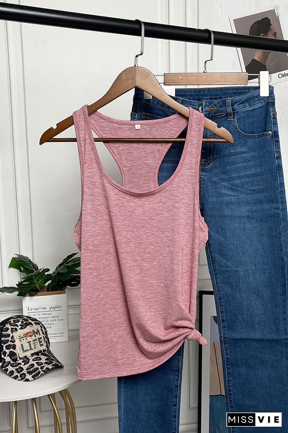 Pure Color Sleeveless Tank Top Wholesale