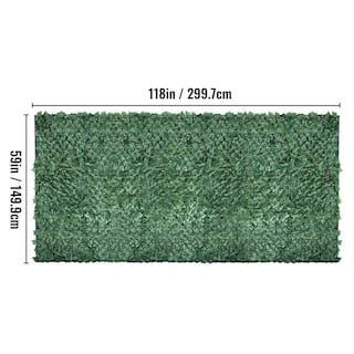 VEVOR 59 in. x 118 in. Faux Leaf Artificial Hedges 3-Layers Greenery Leaves Panel Ivy Privacy Fence Screen for Garden RZZWWLYC59118QV5NV0