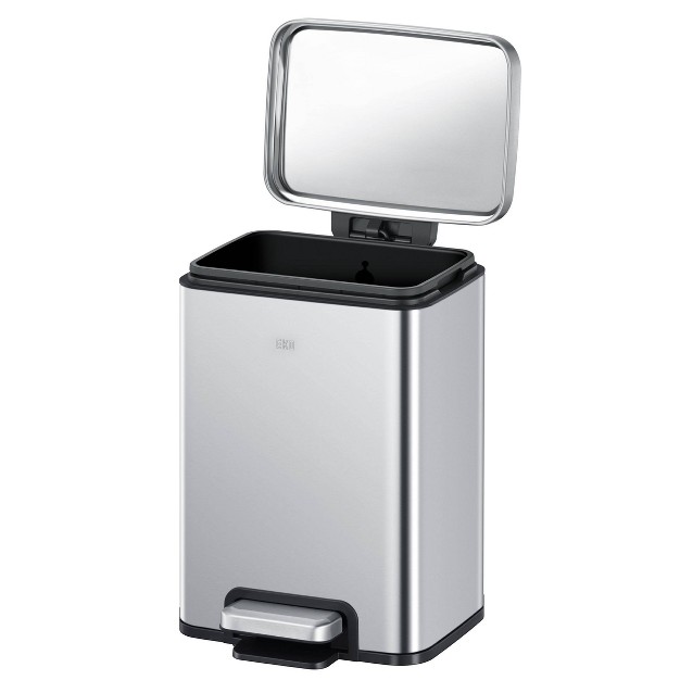 Eko Stainless Steel 6l Madison Step Trash Can Brushed