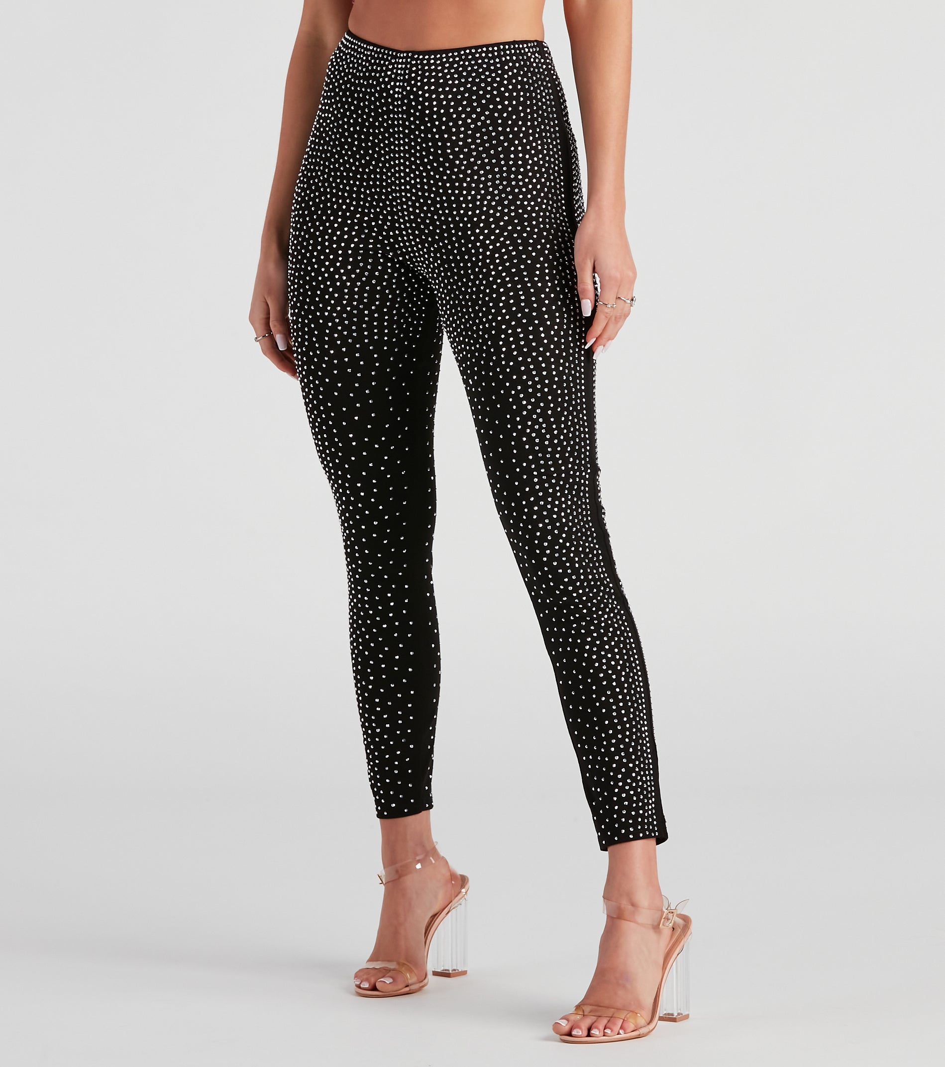 On The Dance Floor Rhinestone Leggings