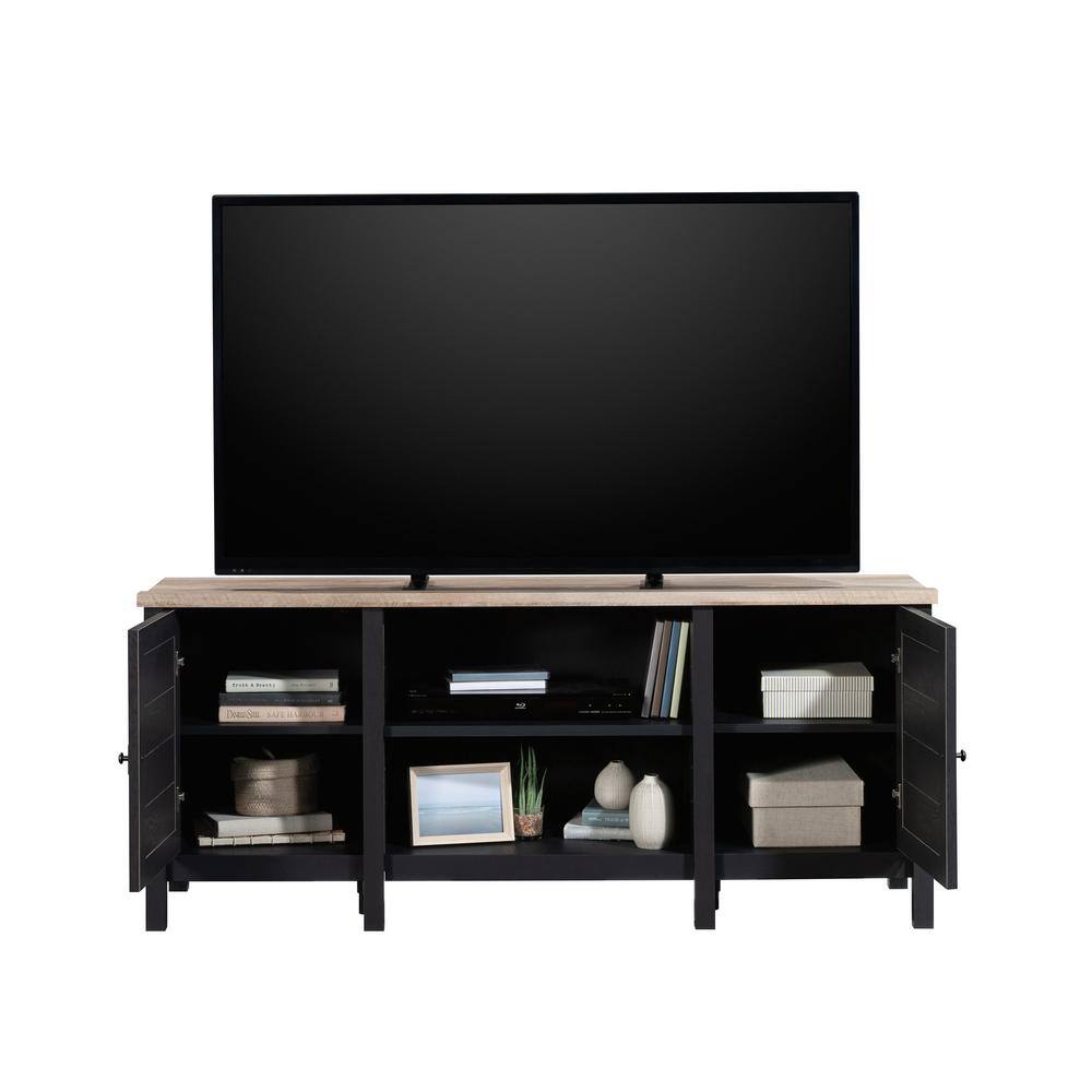 SAUDER Cottage Road 59.134 in. Raven Oak Entertainment Credenza Fits TV's up to 65 in. 431261