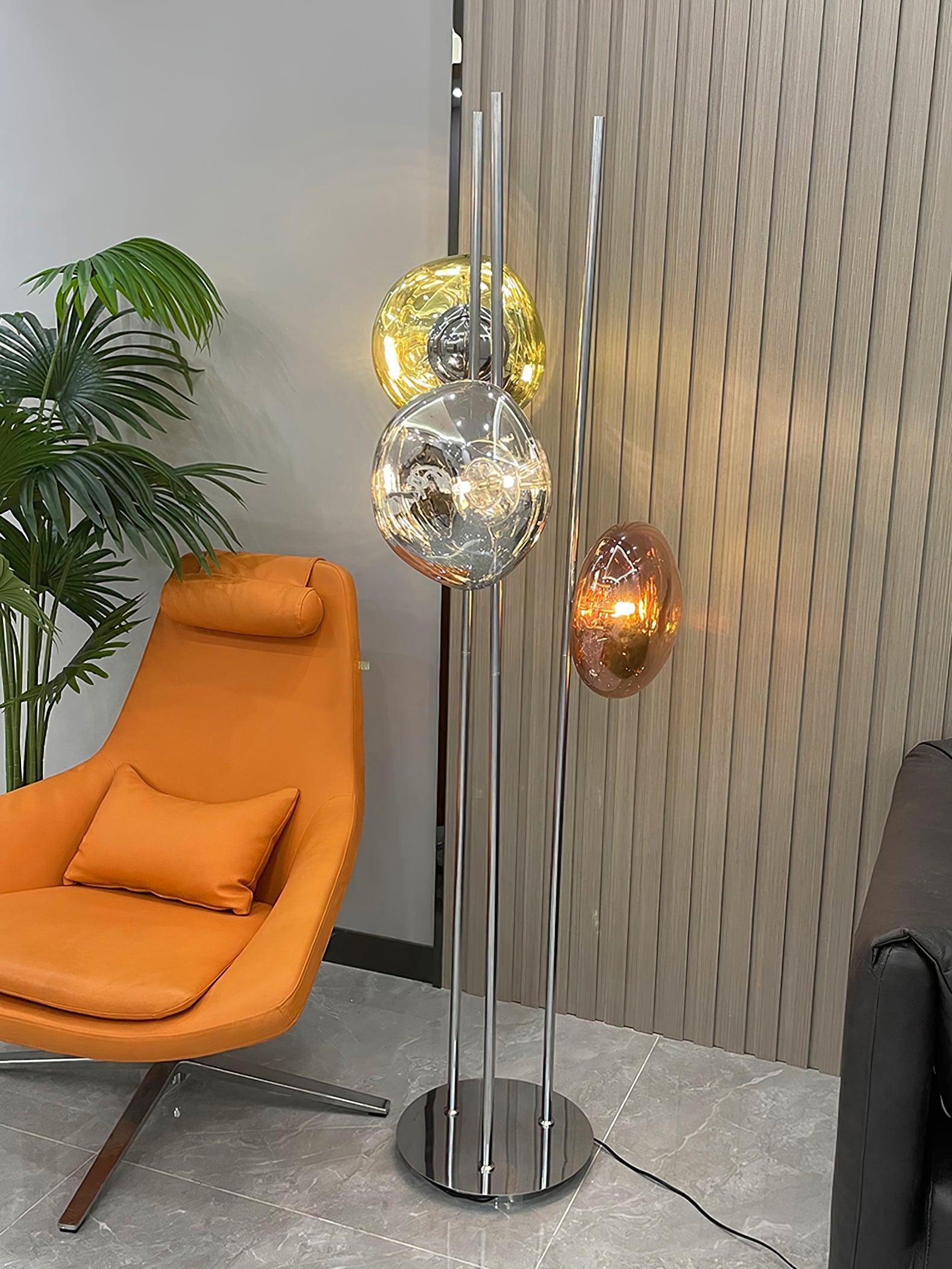 Three Lava Glass Floor Lamp