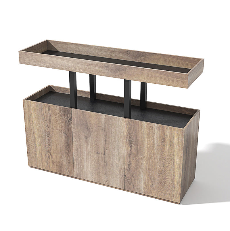 TRIBECA Credenza Cabinet 135cm - Warm Oak with Black