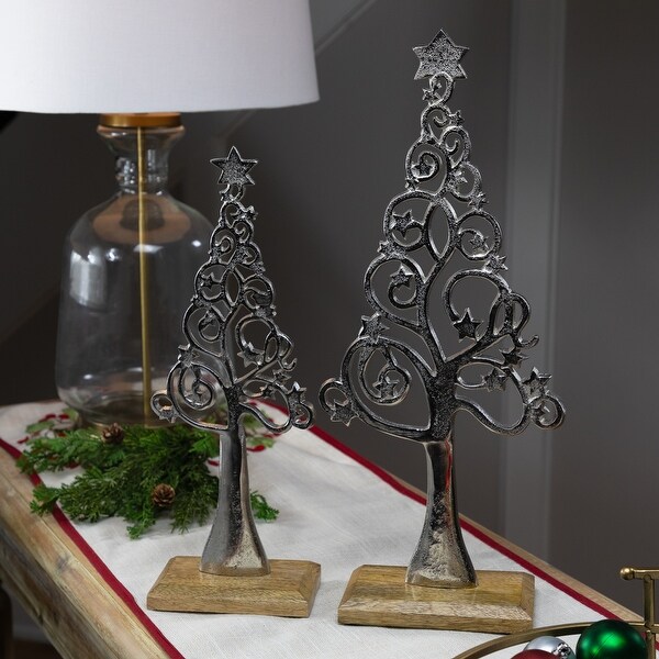 Starry Trees Metal Christmas Decorations