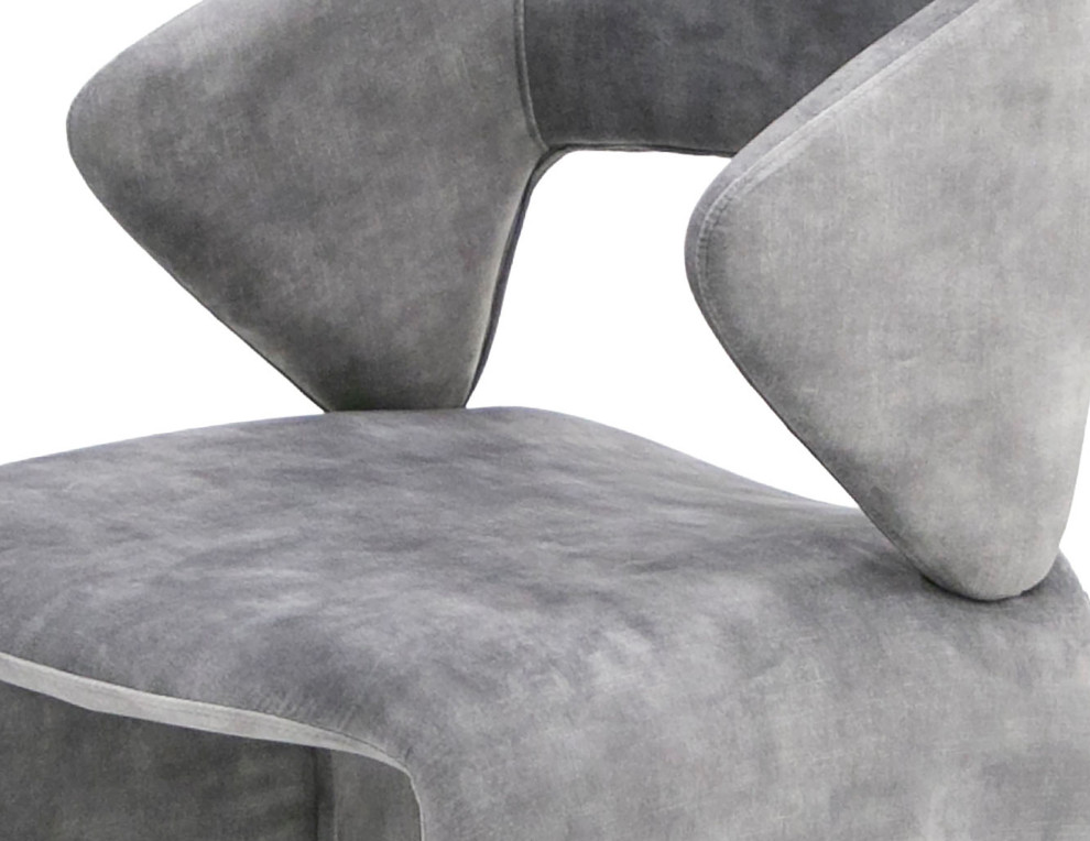 Modrest  Modern Linus Accent Light Gray Chair   Transitional   Armchairs And Accent Chairs   by Vig Furniture Inc.  Houzz