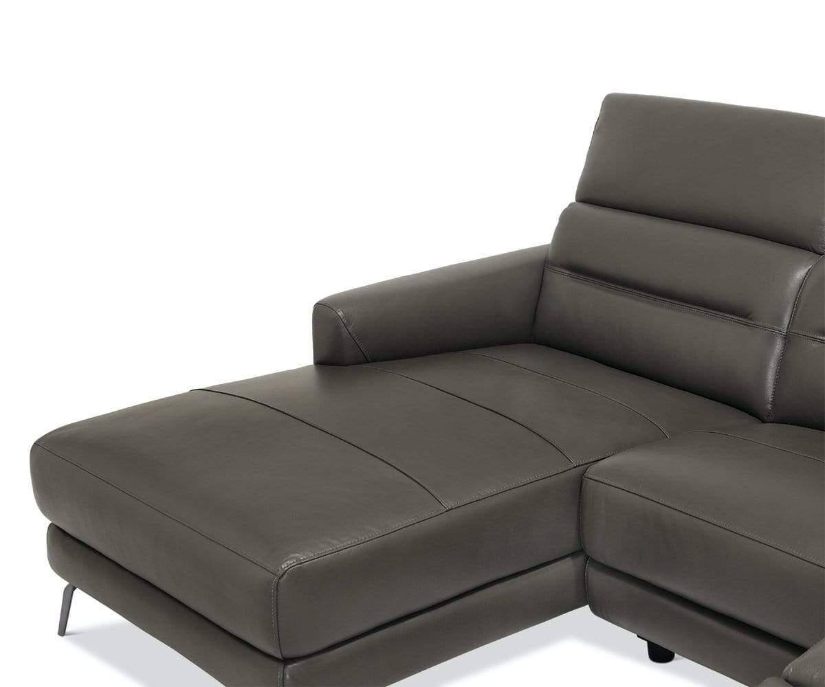 Vetali Leather Power Reclining Left Sectional