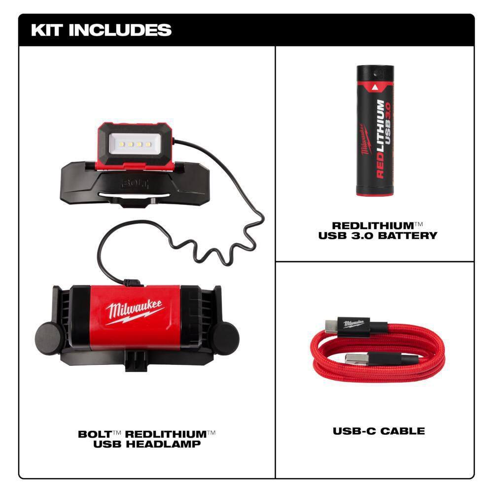 MW BOLT 600 Lumens LED REDLITHIUM Rechargeable Headlamp 2118-21