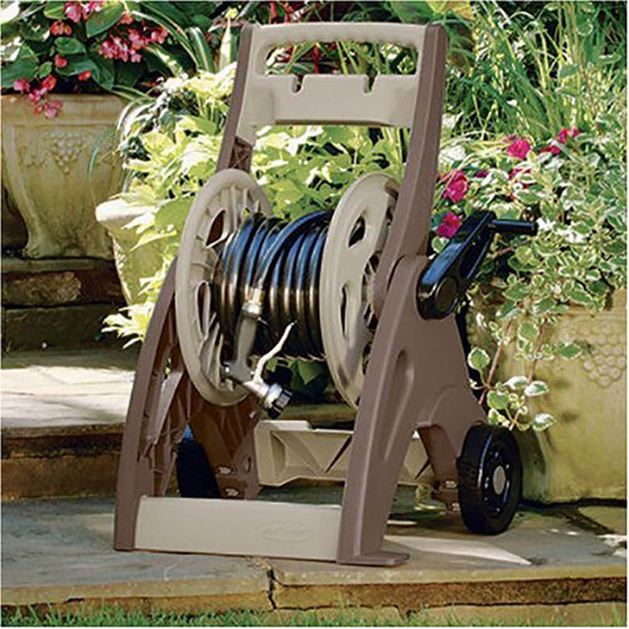 Suncast CPLJNF175BD Resin Garden Reel Hose Cart Caddy for 175-Foot 5/8