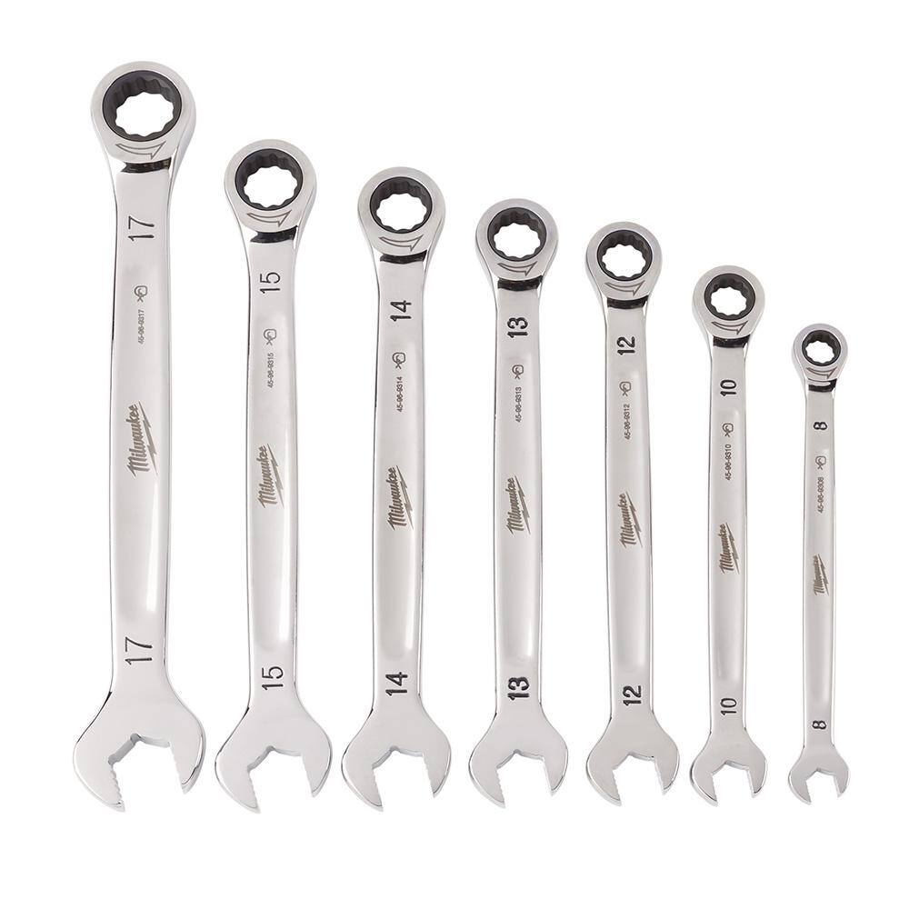 MW SAE Combination Ratcheting Wrench and Torque Lock Locking Pliers Mechanics Tool Set (17-Piece) 48-22-9406-48-22-3690