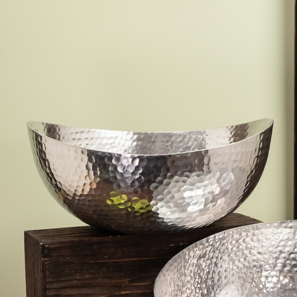 Handcrafted Hammered Stainless Steel Centerpiece Bowl