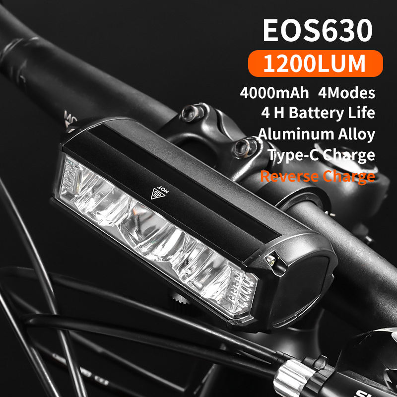 EOS640 Mountain Bike Black 2600 Lumen Light USB Charging Headlight Bright Night Riding Lamp Bicycle Accessories