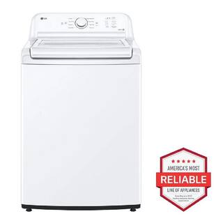 LG 4.1 cu. ft. Top Load Washer with Agitator in White WT6105CW