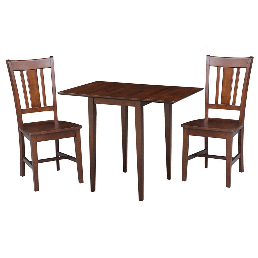 International Concepts Small Dual Drop Leaf Table with 2 Chairs