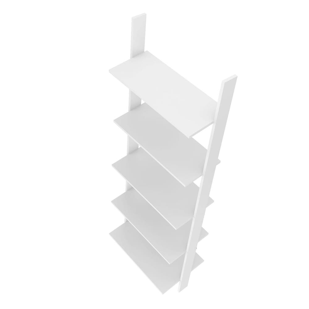 Cooper 5 Shelf Floating Ladder Bookcase by Manhattan Comfort