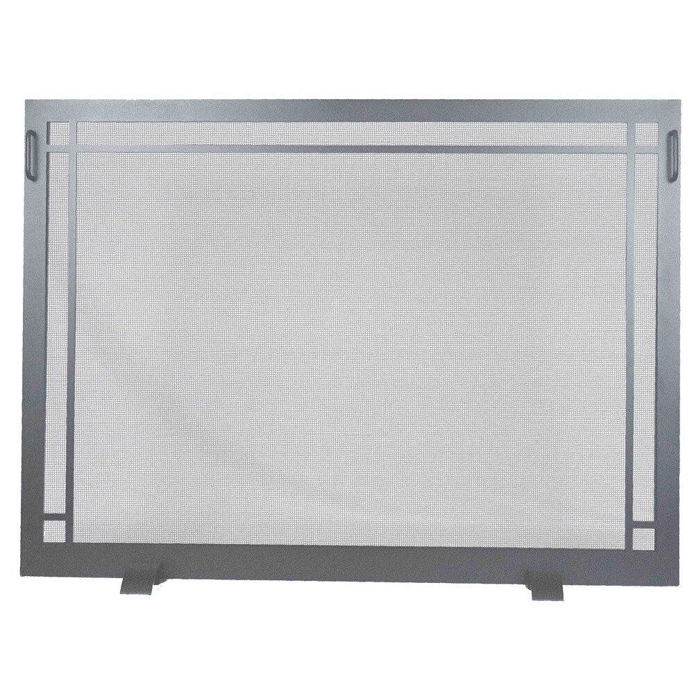 Design Specialties Dark Pewter Craftsman Fireplace Screen 43 X 32