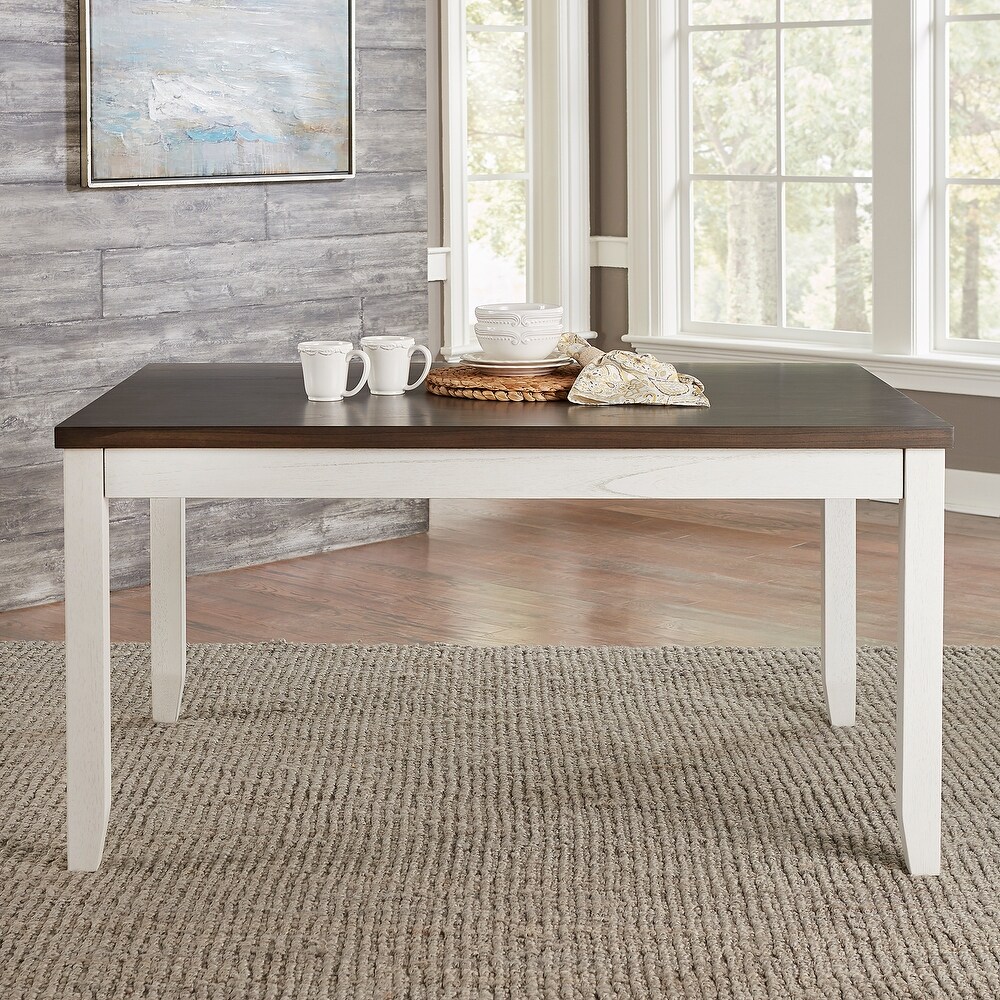 Brook Bay Textured White Carbon Gray Rectangular Table Set