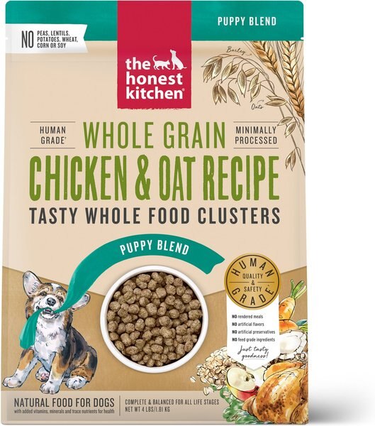 The Honest Kitchen Food Clusters Whole Grain Chicken and Oat Recipe Puppy Blend Dog Food