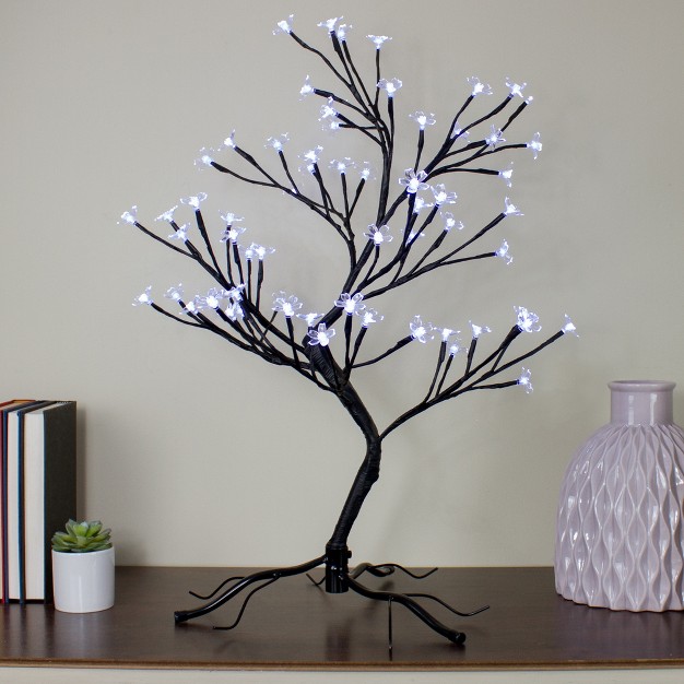 Pre lit Japanese Sakura Blossom Flower Artificial Tree Pure White Led Lights