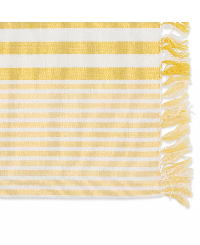 Design Imports Design Import Stripes with Fringe Placemat Set of 6