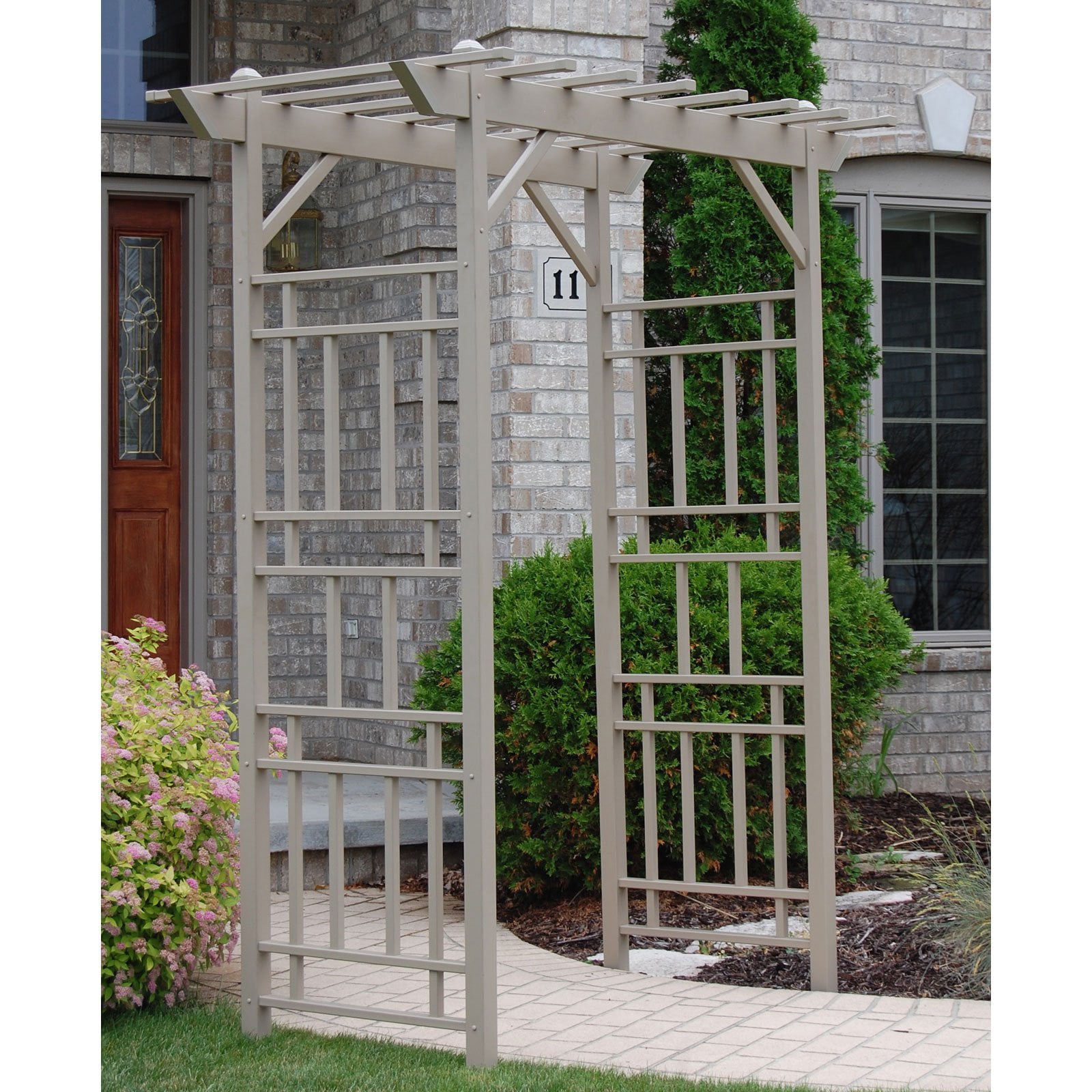 DuraTrel Wellington 50" x 28" x 82" Mocha Vinyl Arbor