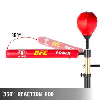 VEVOR Boxing Speed Trainer Adjustable Height Spinning Bar Training Boxing Ball with Reflex Bar  Gloves for Adult and Kid Red DGNQJBD2SDQRED001V0