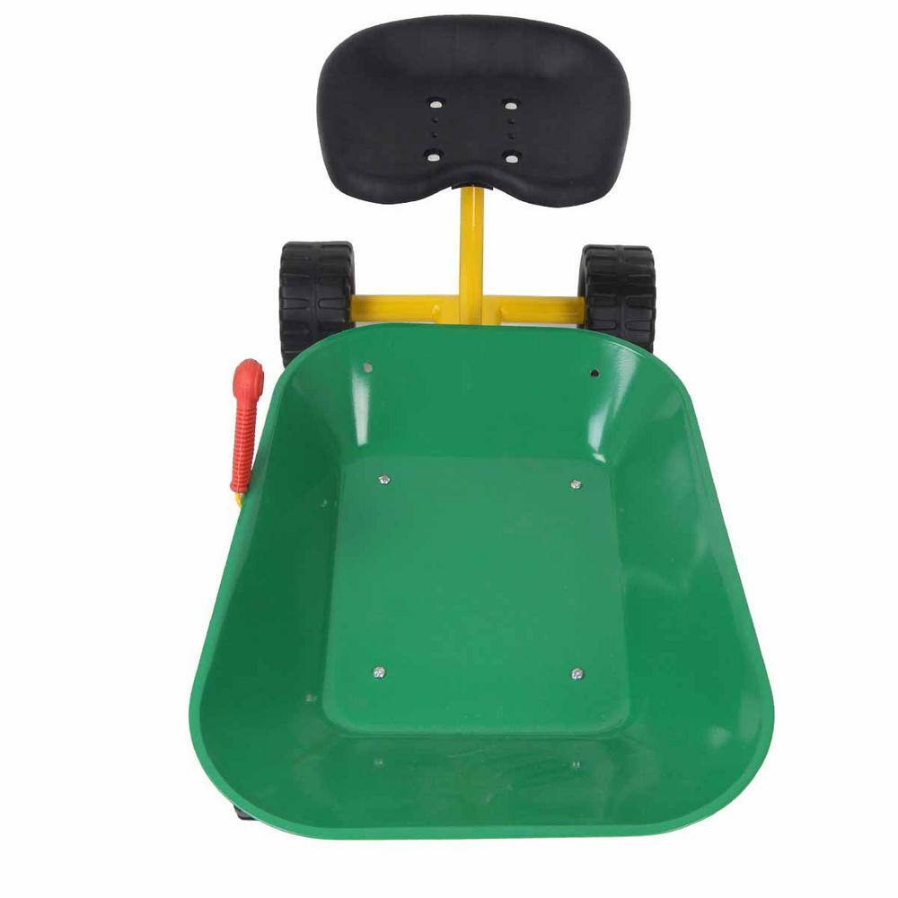 HONEY JOY Sand Dumper Kid Ride On Sand Digger Heavy-Duty Digging Scooper 4-Wheel Toy Green TOPB001522