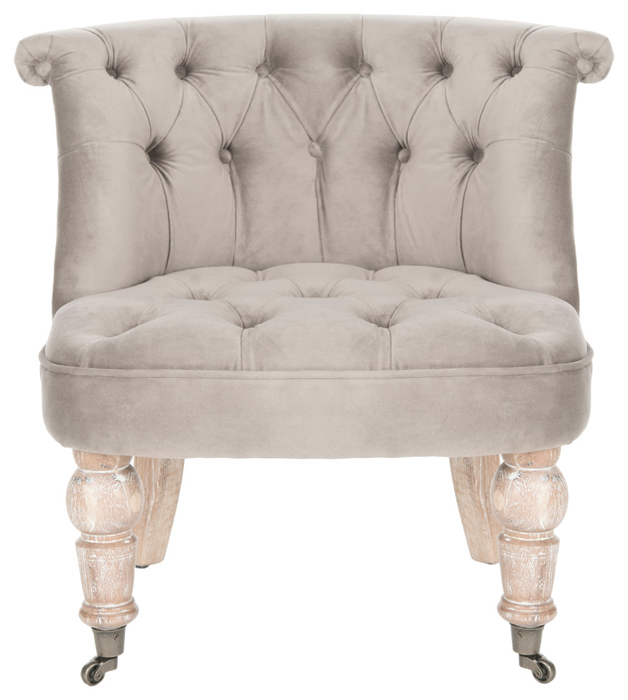 Safavieh Carlin Tufted Chair   French Country   Armchairs And Accent Chairs   by Safavieh  Houzz