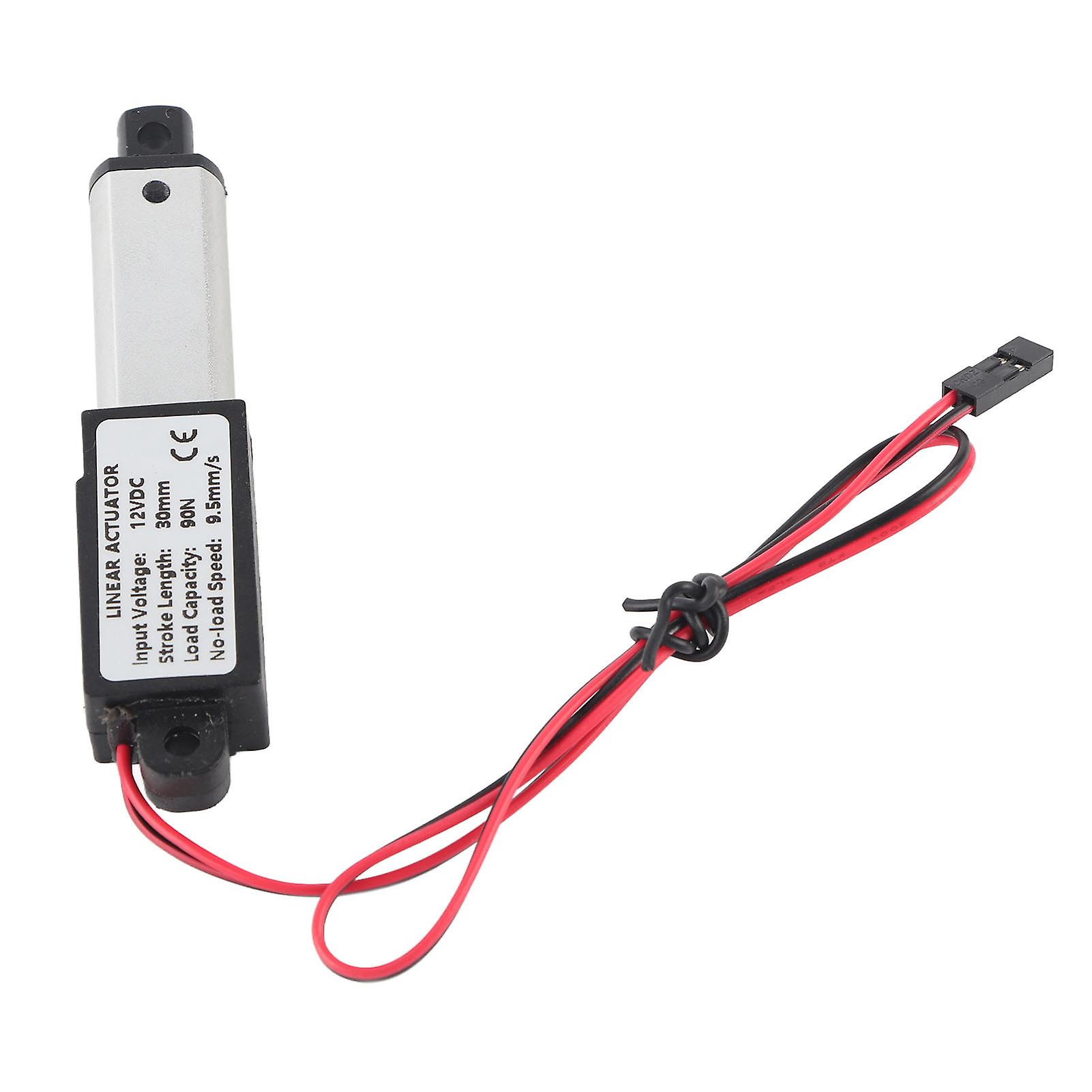 Mini Electric Linear Actuator Waterproof Micro Small Motion Dc12v 30mm Stroke For Robot Diyforce 90n Speed 9.5mm/s