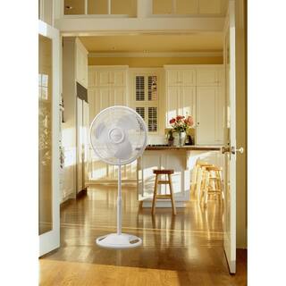 Lasko Adjustable-Height 16 in. 3 Speed White Oscillating Pedestal Fan 2520