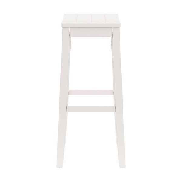 Hillsdale Fiddler Wood Backless Counter Height Stool， White