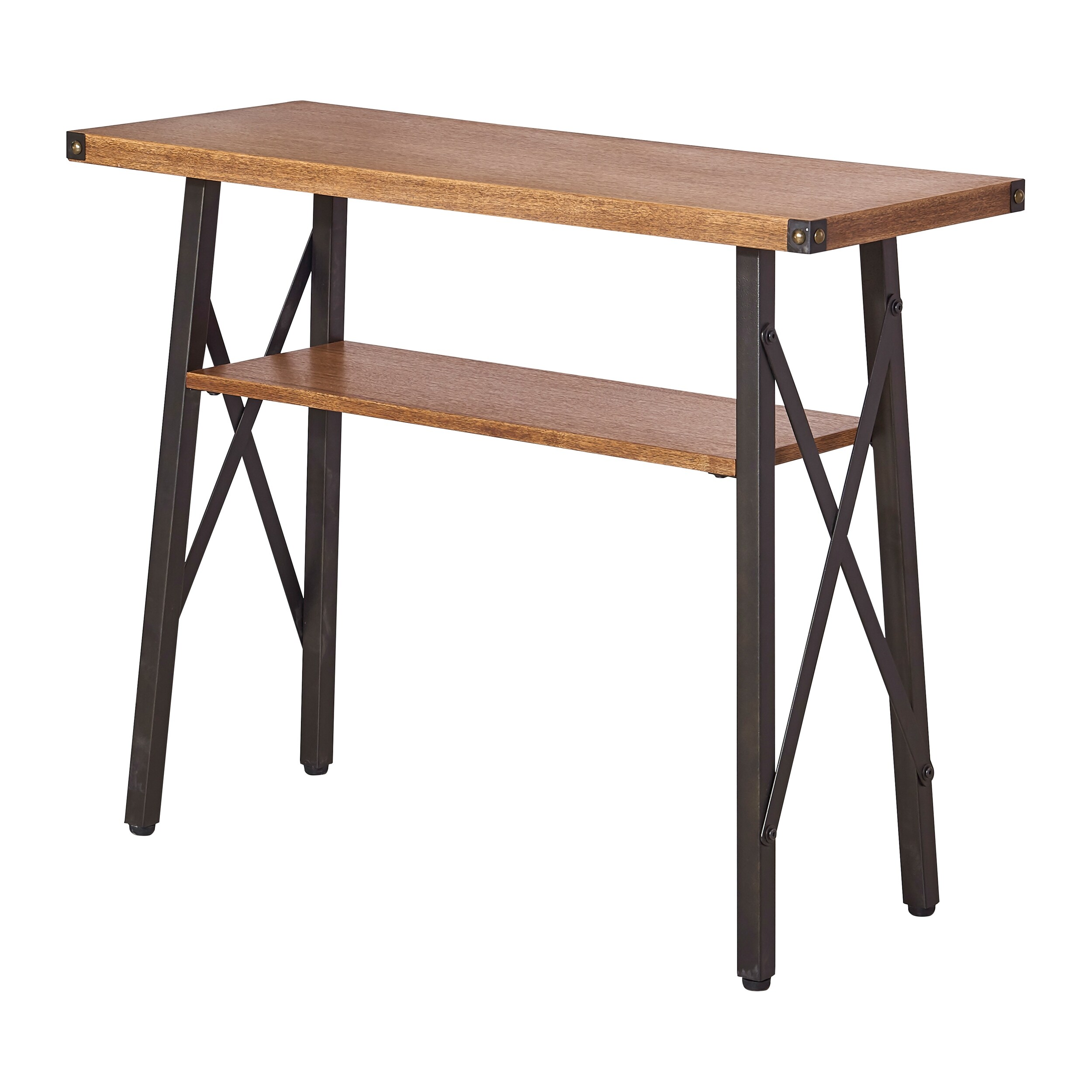 Hamburg Rustic 2-Tier Console Table