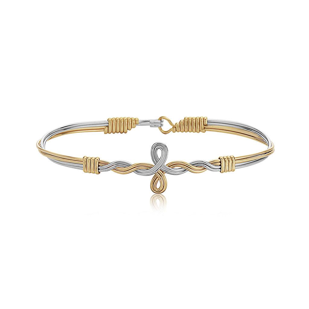 Ronaldo Jewelry  Winding Paths Bracelet - 14K Gold Artist Wire and Silver with 14K Gold Artist Wire Wraps