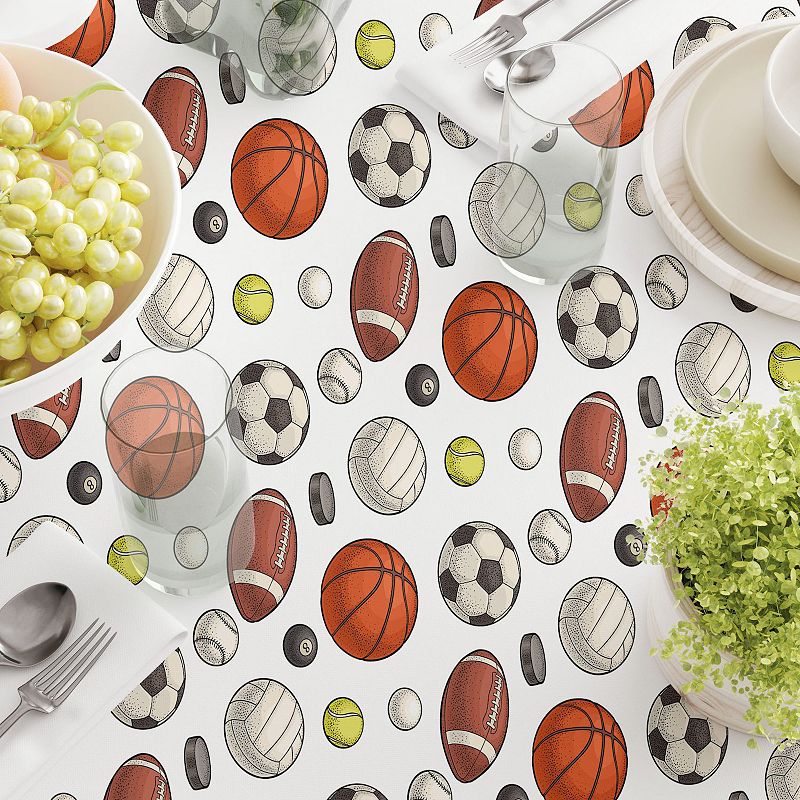 Square Tablecloth， 100% Polyester， 54x54， Athletics