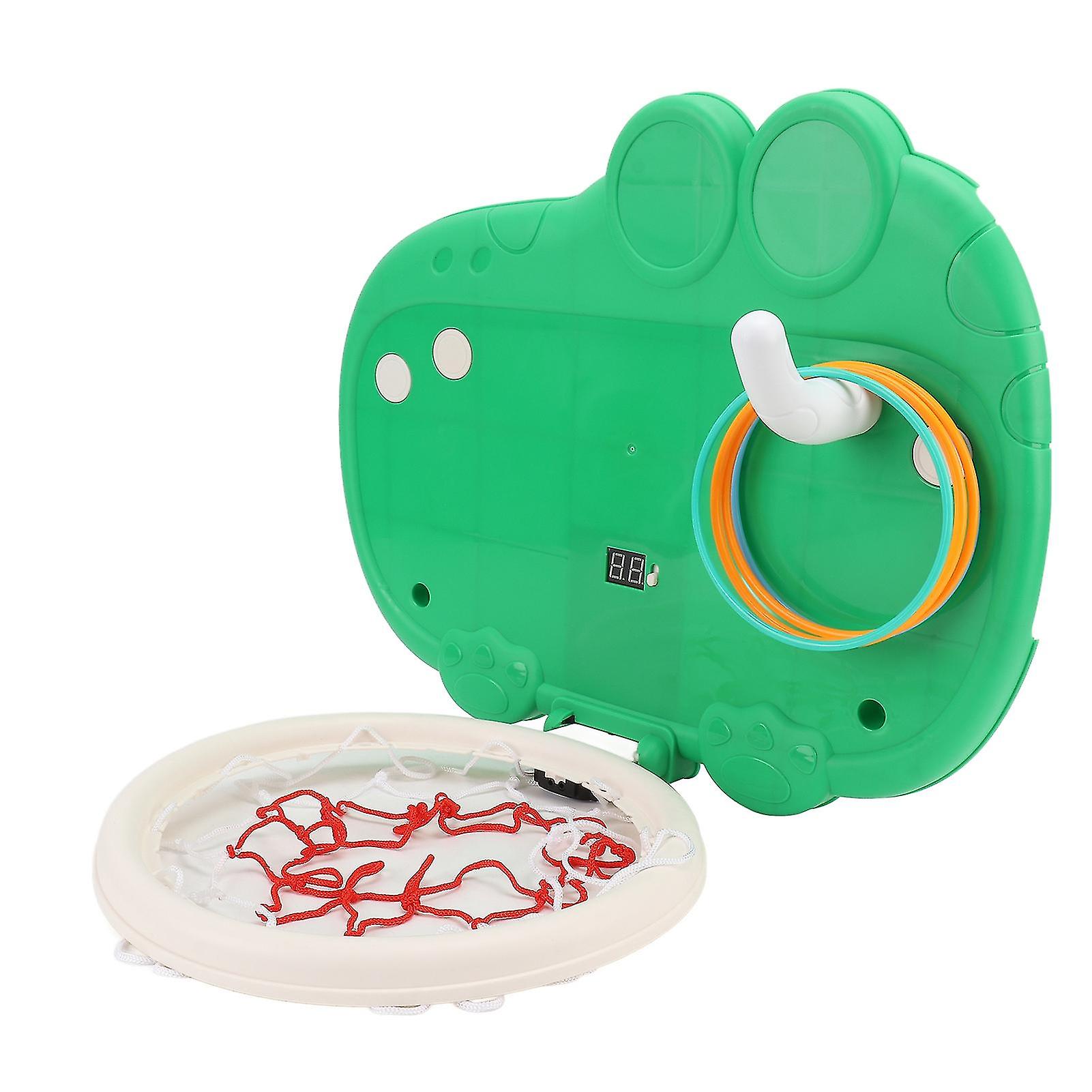 Electronic Basketball Hoop Digital Scorer Cartoon Sound Light Wall Basketball Toy with Toss Loop Game for Boys Girls