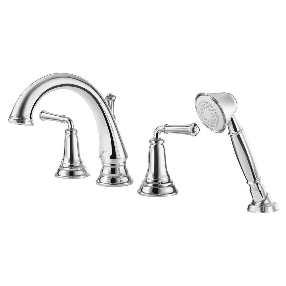 American Standard Delancey 2-Handle Deck-Mount Roman Tub Faucet with Hand Shower in Polished Chrome T052901.002