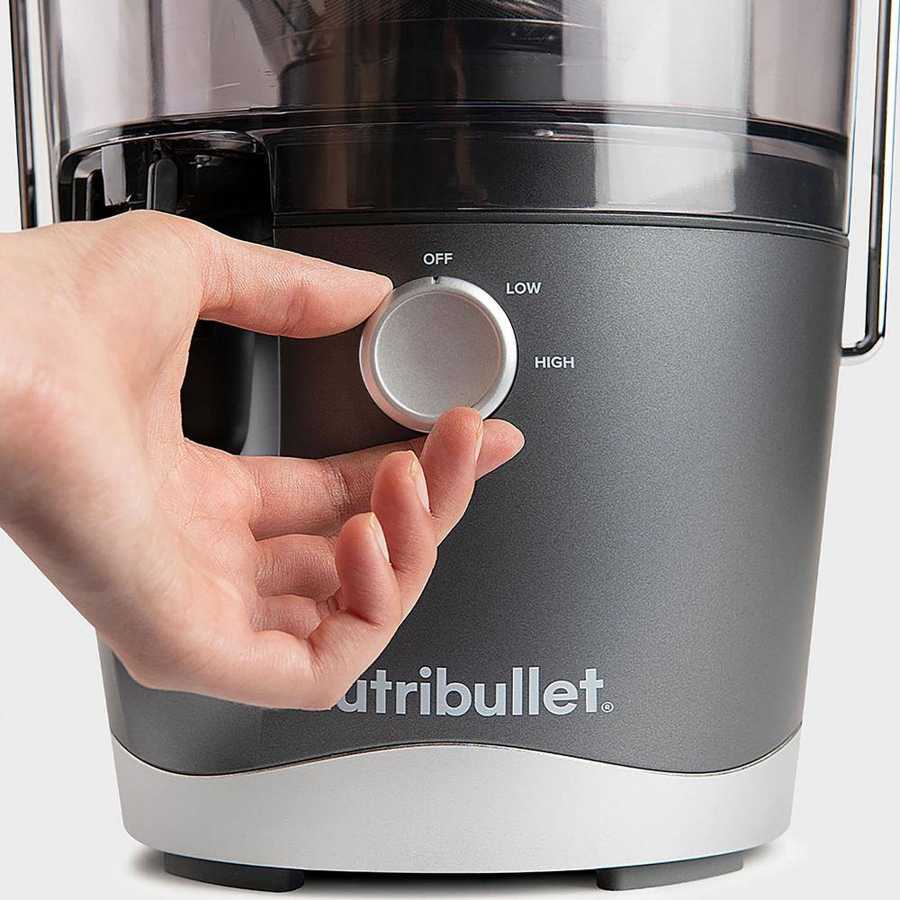 NutriBullet 800 W 50.7 oz. Stainless Steel Juicer with 27 oz. Pitcher NBJ50100