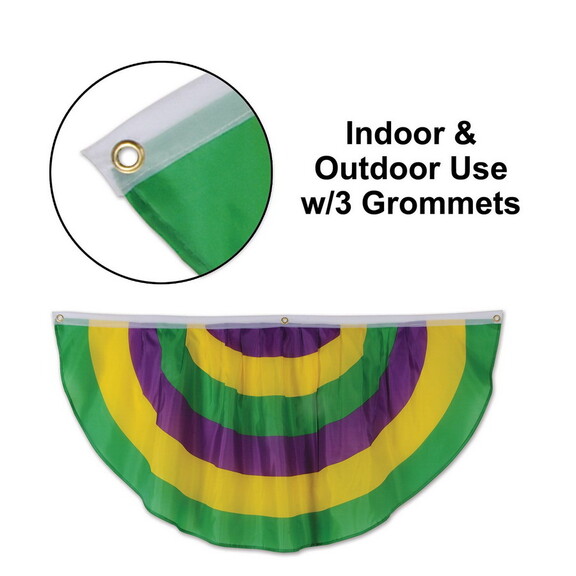 Beistle 54991 GGP Mardi Gras Fabric Bunting  indoo...