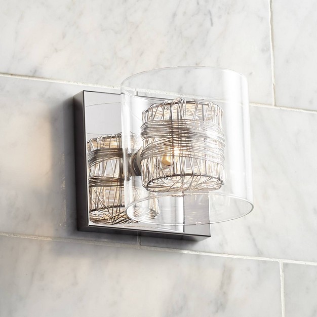 High Chrome Wall Sconce Set Of 2