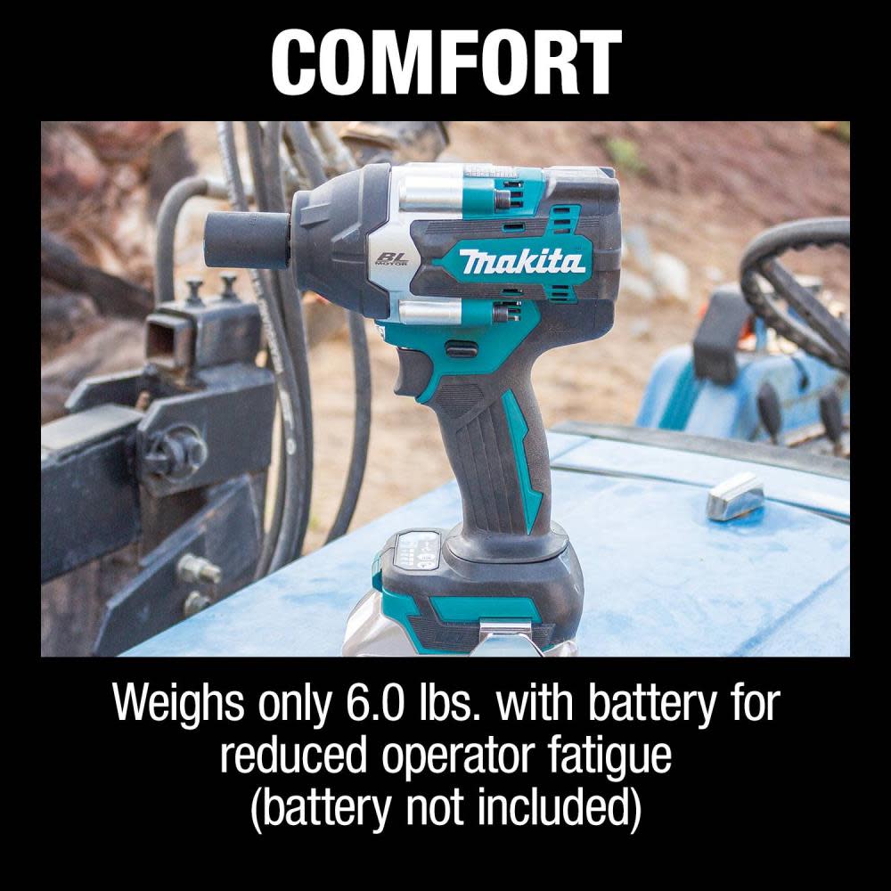 Makita 18V LXT Utility Impact Wrench with Detent Anvil Lithium Ion Brushless Cordless 4 Speed Mid Torque 1/2 Sq. Drive Bare Tool ;